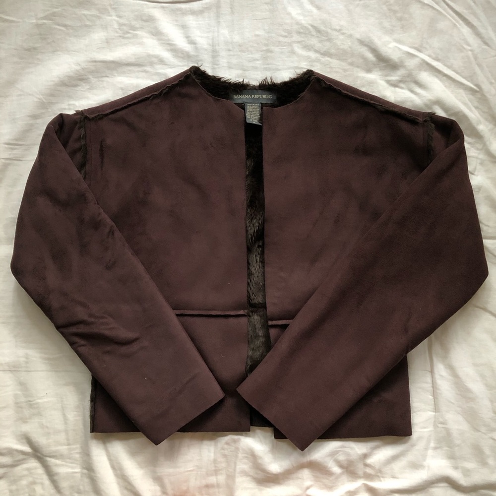 Brown Suede Jacket - Banana Republic